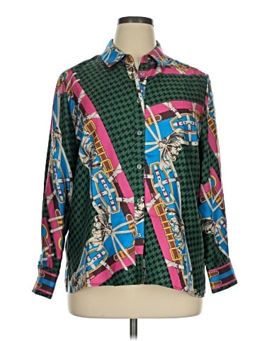 Carlisle Long Sleeve Silk Top (view 1)