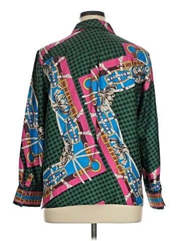 Carlisle Long Sleeve Silk Top (view 2)