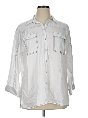 Hester & Orchard 3/4 Sleeve Button-Down Shirt (view 1)