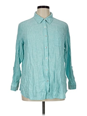 Susan Graver Long Sleeve Button-Down Shirt (view 1)