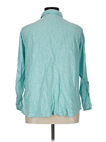 Susan Graver Long Sleeve Button-Down Shirt (view 2)