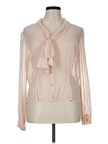 Dana Buchman Long Sleeve Silk Top (view 1)