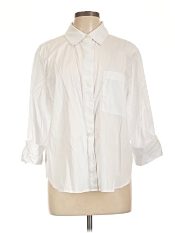 Madewell Easy Y-Neck Button-Up Shirt (view 1)