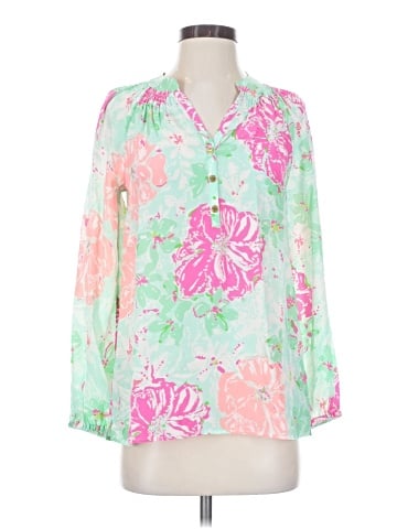 Lilly Pulitzer 3/4 Sleeve Silk Top (view 1)