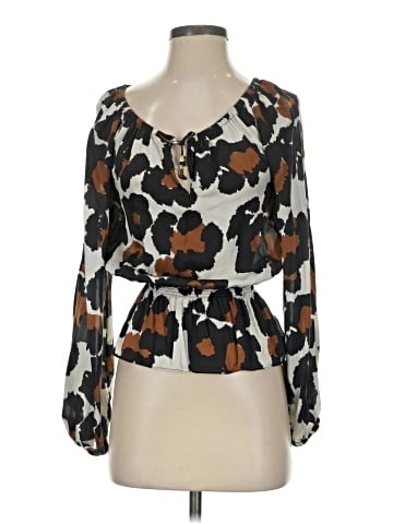 MICHAEL Michael Kors 3/4 Sleeve Silk Top (view 1)
