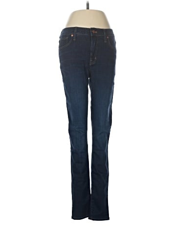 Madewell Tall 9" Mid-Rise Skinny Jeans in Larkspur Wash: TENCEL&trade; Denim Edition (view 1)