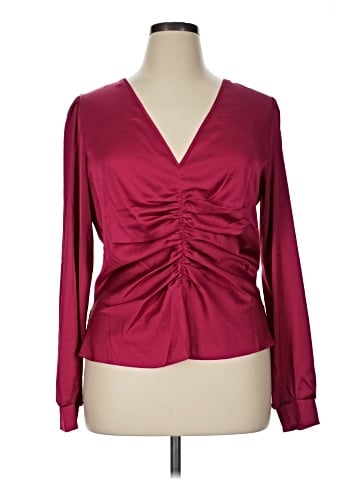 White House Black Market Long Sleeve Blouse (view 1)