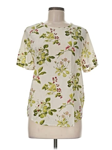 Equipment Short Sleeve Silk Top (view 1)