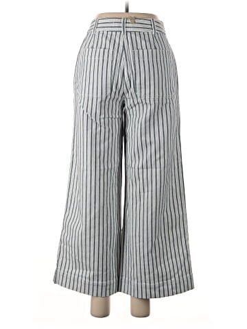Madewell Emmett Wide-Leg Crop Pants in Stripe: Button-Front Edition (view 2)