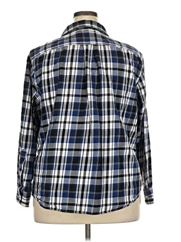 Lauren by Ralph Lauren 3/4 Sleeve Button-Down Shirt (view 2)