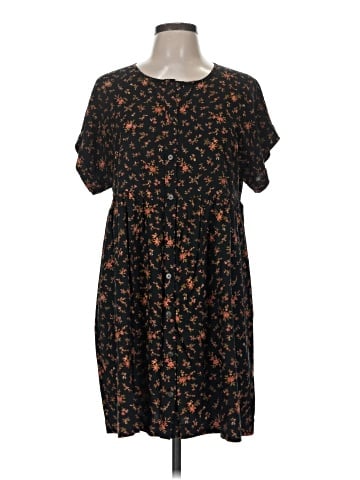 Madewell Short-Sleeve Button-Front Mini Dress in Fresh Sprigs (view 1)