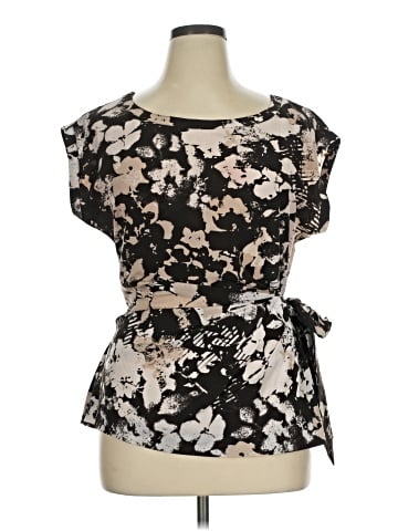 New York & Company Short Sleeve Blouse (view 1)