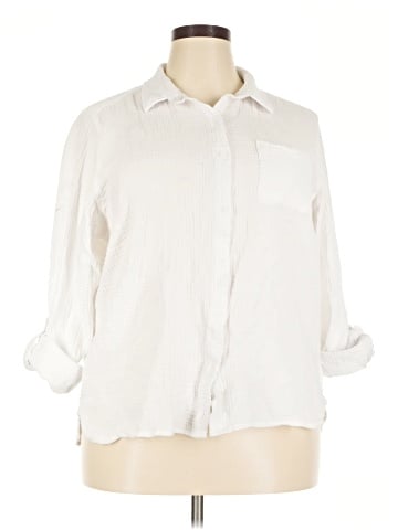 Anne Klein 3/4 Sleeve Button-Down Shirt (view 1)