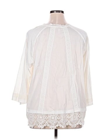 LOGO by Lori Goldstein 3/4 Sleeve Blouse (view 2)