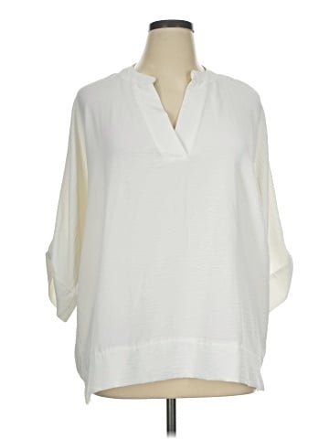 Joan Vass New York 3/4 Sleeve Blouse (view 1)