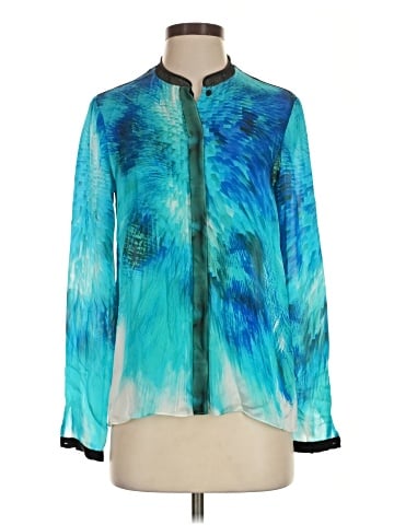 Elie Tahari Long Sleeve Silk Top (view 1)