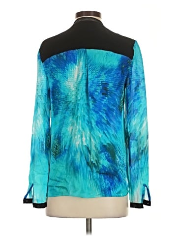 Elie Tahari Long Sleeve Silk Top (view 2)
