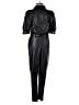 Express 100% Polyester Metallic Black Jumpsuit Size S - photo 2