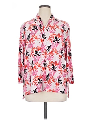 Anne Klein Long Sleeve Polo (view 1)