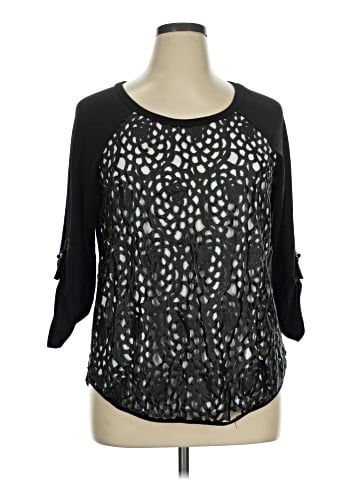 NY Collection 3/4 Sleeve Top (view 1)