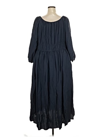Madewell Plus Twill Sophia Midi Dress (view 2)
