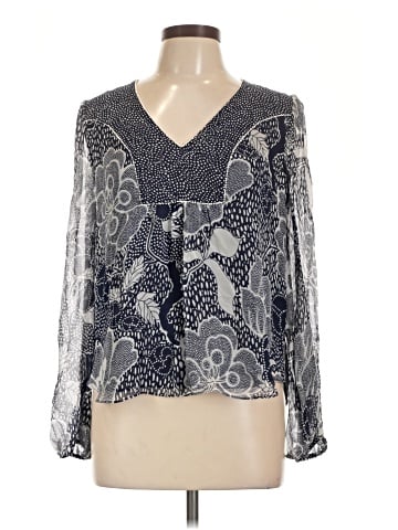 Diane von Furstenberg Long Sleeve Silk Top (view 1)