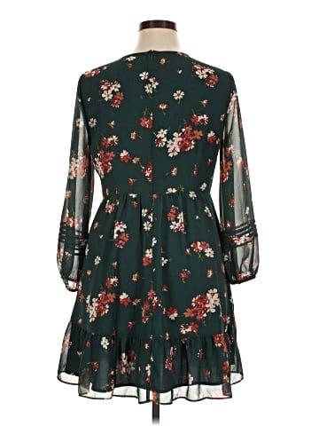 Madewell Sheer-Sleeve Pintuck Ruffle Dress in Spruce Blooms (view 2)