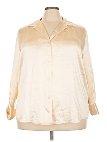 Lauren by Ralph Lauren Long Sleeve Silk Top (view 1)
