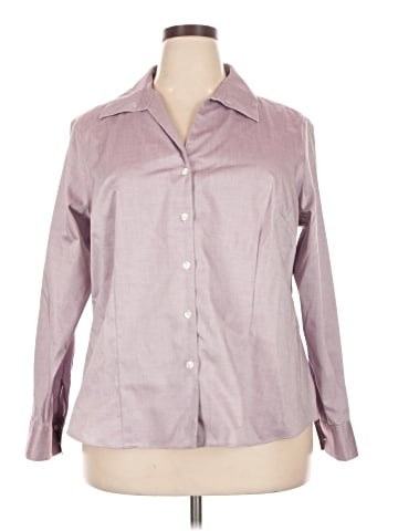 Jones New York Signature Long Sleeve Button-Down Shirt (view 1)