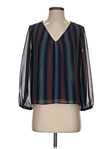 Madewell Sheer-Sleeve Top in Academy Stripe (view 1)