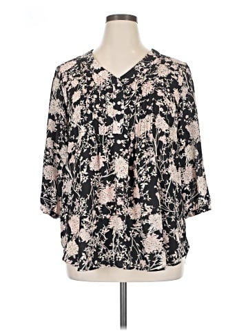 Rose + Olive 3/4 Sleeve Blouse (view 1)