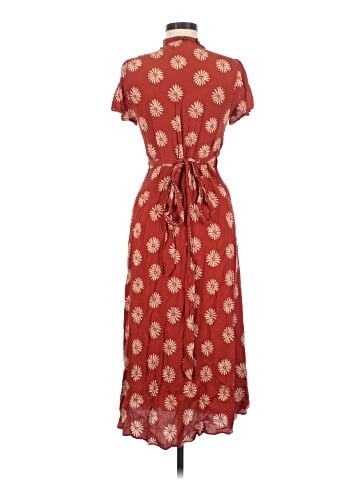 Madewell Ruffle-Edge Wrap Midi Dress in Daisy Daydream (view 2)