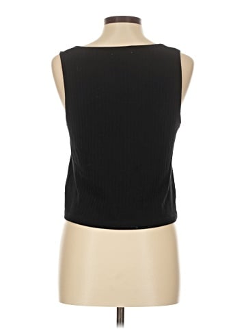 Madewell Ribbed Button-Front Crop Tank (view 2)