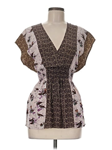 Corey Lynn Calter Short Sleeve Silk Top (view 1)