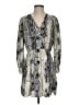 Zara Basic 100% Polyester Print Gray Casual Dress Size XS - photo 1