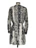 Zara Basic 100% Polyester Print Gray Casual Dress Size XS - photo 2