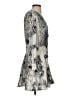 Zara Basic 100% Polyester Print Gray Casual Dress Size XS - photo 4