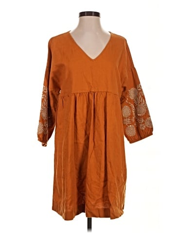 Madewell Embroidered-Sleeve Popover Dress (view 1)