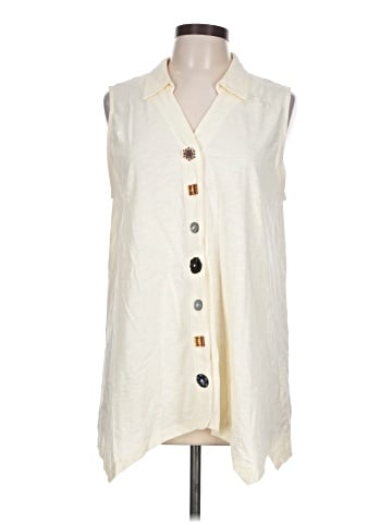 Soft Surroundings Sleeveless Button-Down Shirt (view 1)