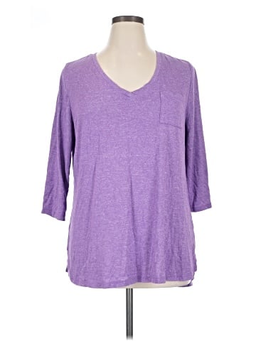 Lane Bryant 3/4 Sleeve T-Shirt (view 1)