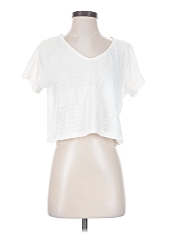 Madewell Textured V-Neck Setlist Boxy Top (view 1)