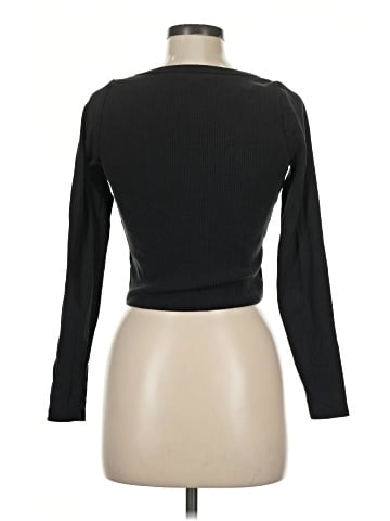 Madewell Square-Neck Long-Sleeve Crop Tee in Sleekhold (view 2)