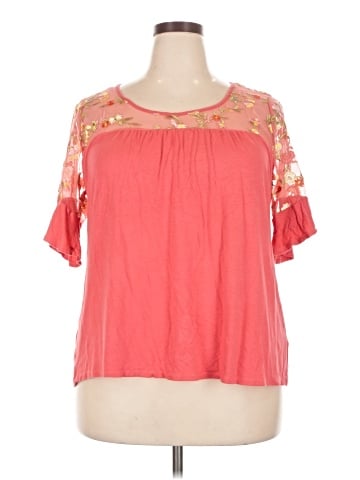 NY Collection Short Sleeve Blouse (view 1)