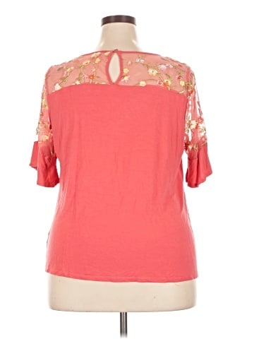 NY Collection Short Sleeve Blouse (view 2)