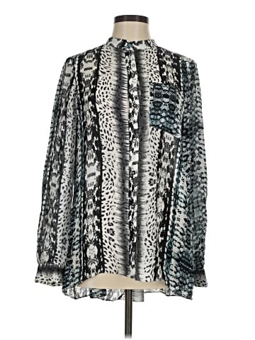 Parker Long Sleeve Silk Top (view 1)