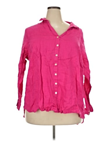 Sigrid Olsen 3/4 Sleeve Button-Down Shirt (view 1)