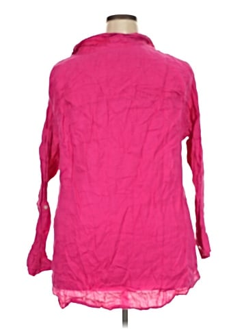 Sigrid Olsen 3/4 Sleeve Button-Down Shirt (view 2)