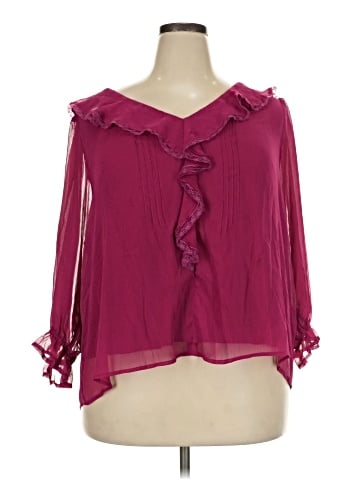 LC Lauren Conrad 3/4 Sleeve Blouse (view 1)