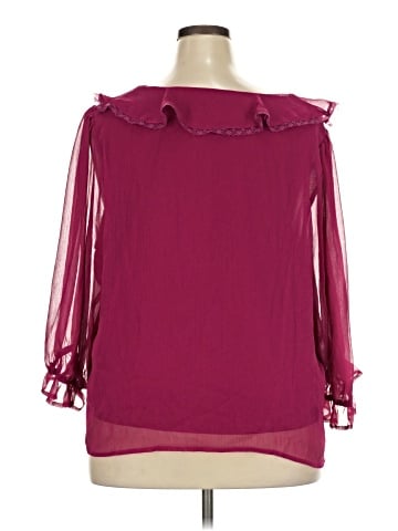 LC Lauren Conrad 3/4 Sleeve Blouse (view 2)