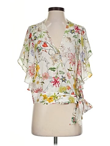 Parker Short Sleeve Silk Top (view 1)